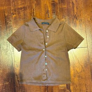 Brandy Melville button up t-shirt